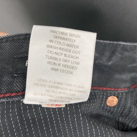 Cult Of Individuality Men's Rebel Straight Jeans Size 32 Black Denim 100% Cotton - Picture 8 of 11